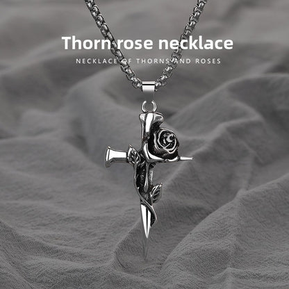 Rose Cross Necklace