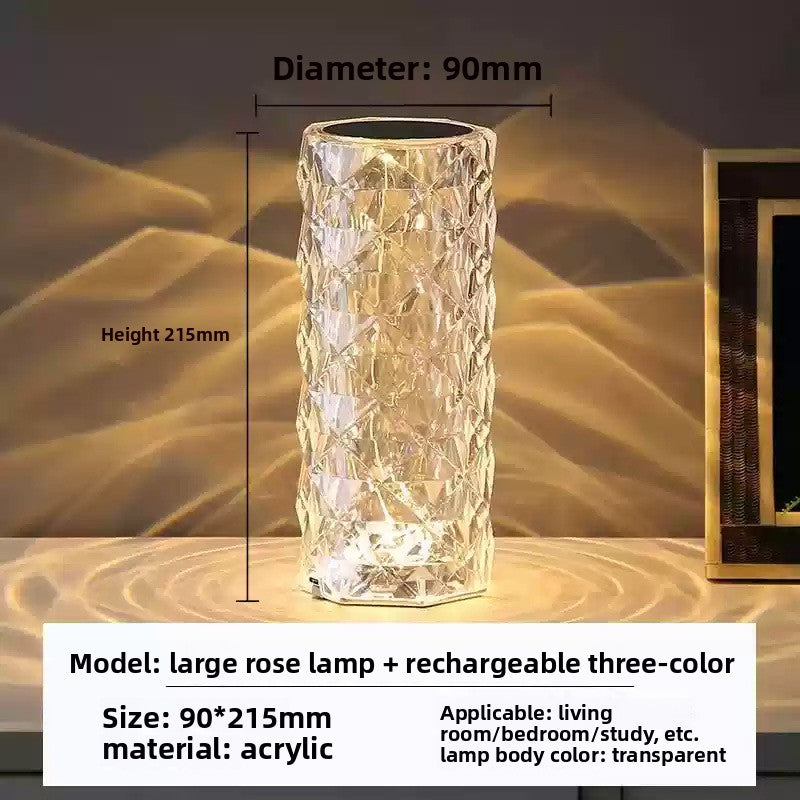Rose Crystal Table Lamp
