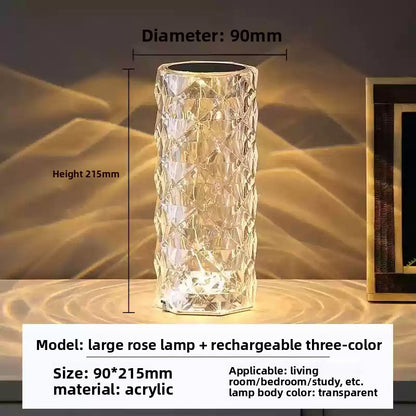 Rose Crystal Table Lamp