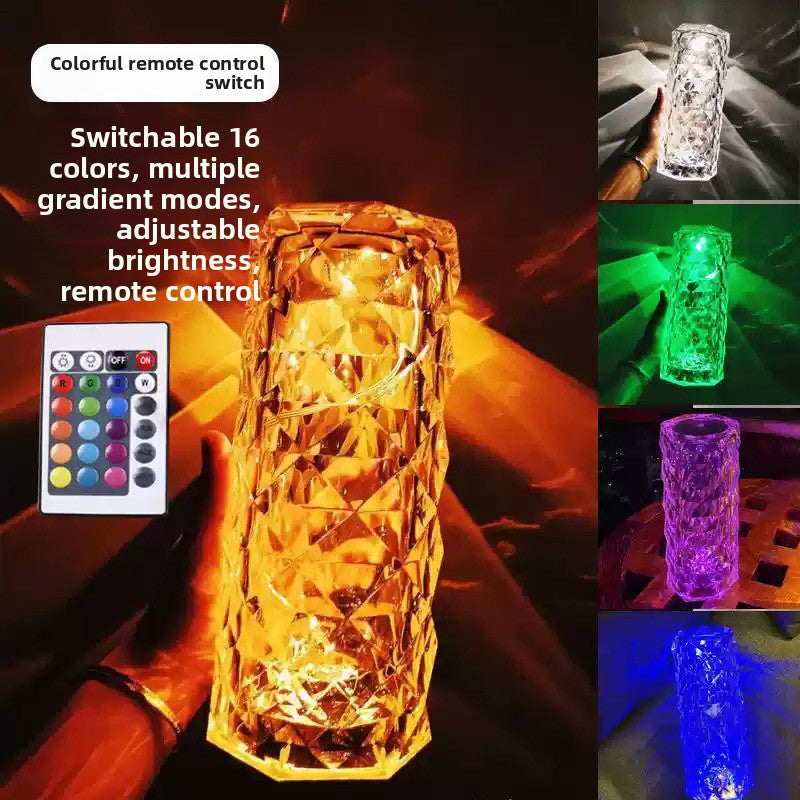 Rose Crystal Table Lamp
