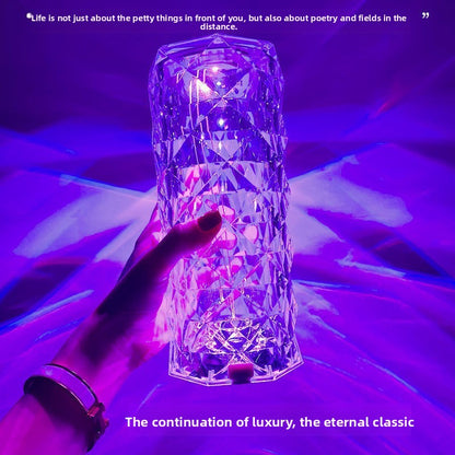 Rose Crystal Table Lamp