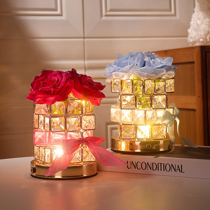 Rose Crystal USB Table Lamp