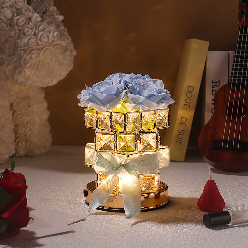 Rose Crystal USB Table Lamp