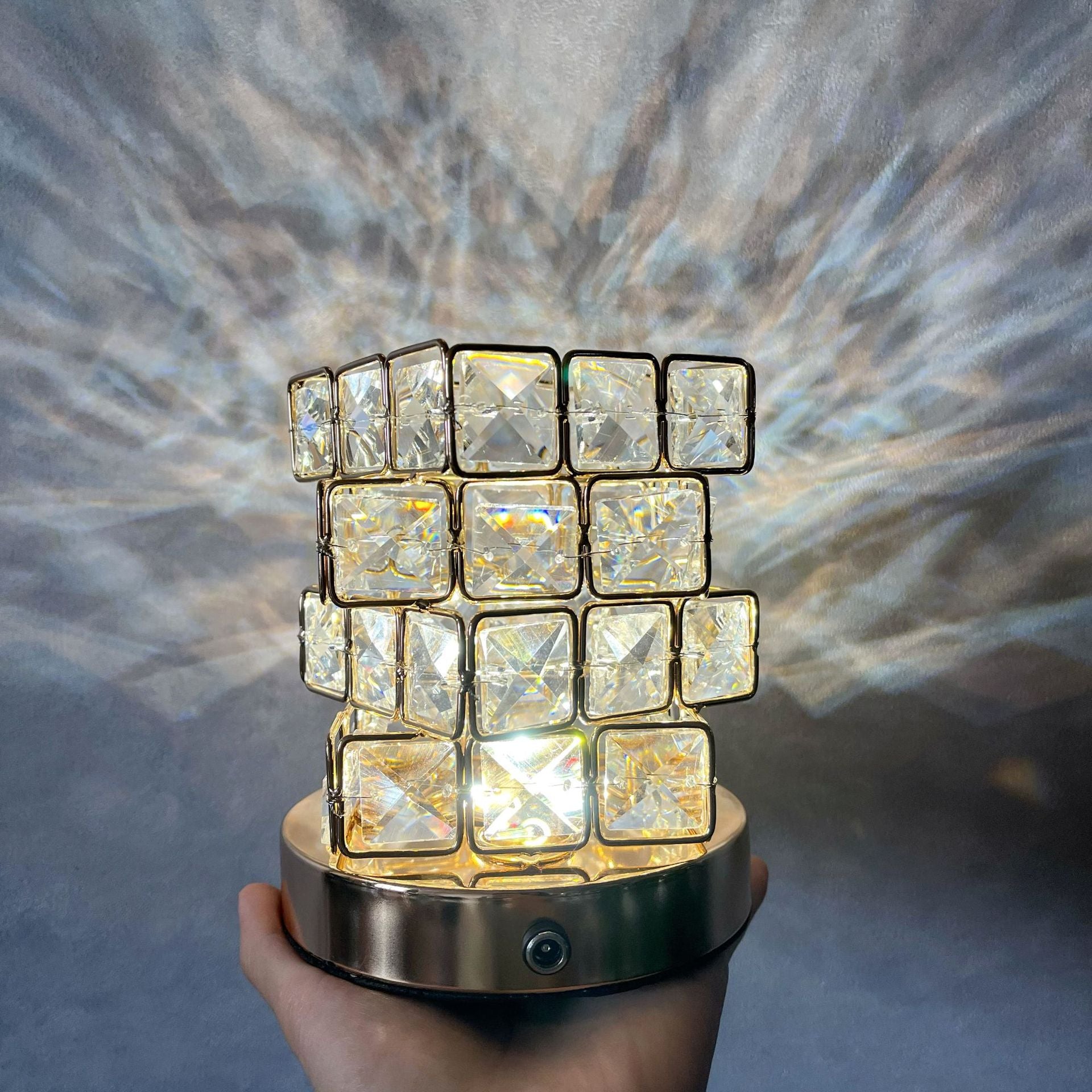 Rose Crystal USB Table Lamp