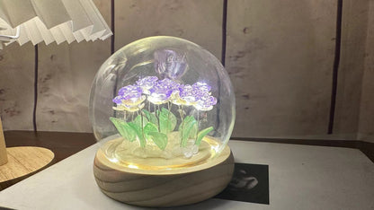 Rose Decorative Night Light with DIY Material