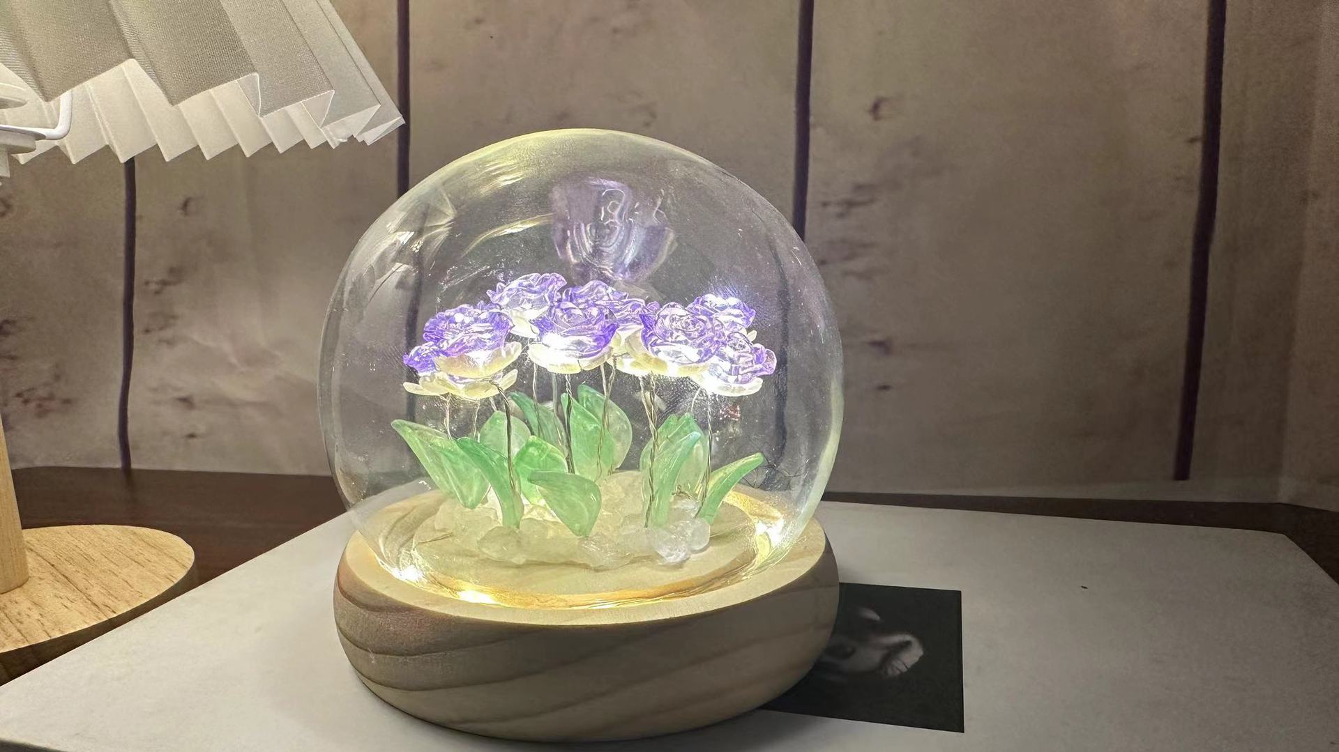 Rose Decorative Night Light with DIY Material
