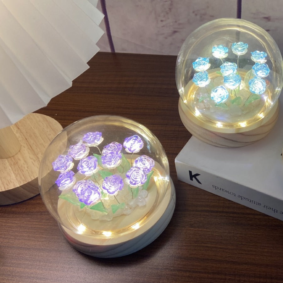 Rose Decorative Night Light with DIY Material