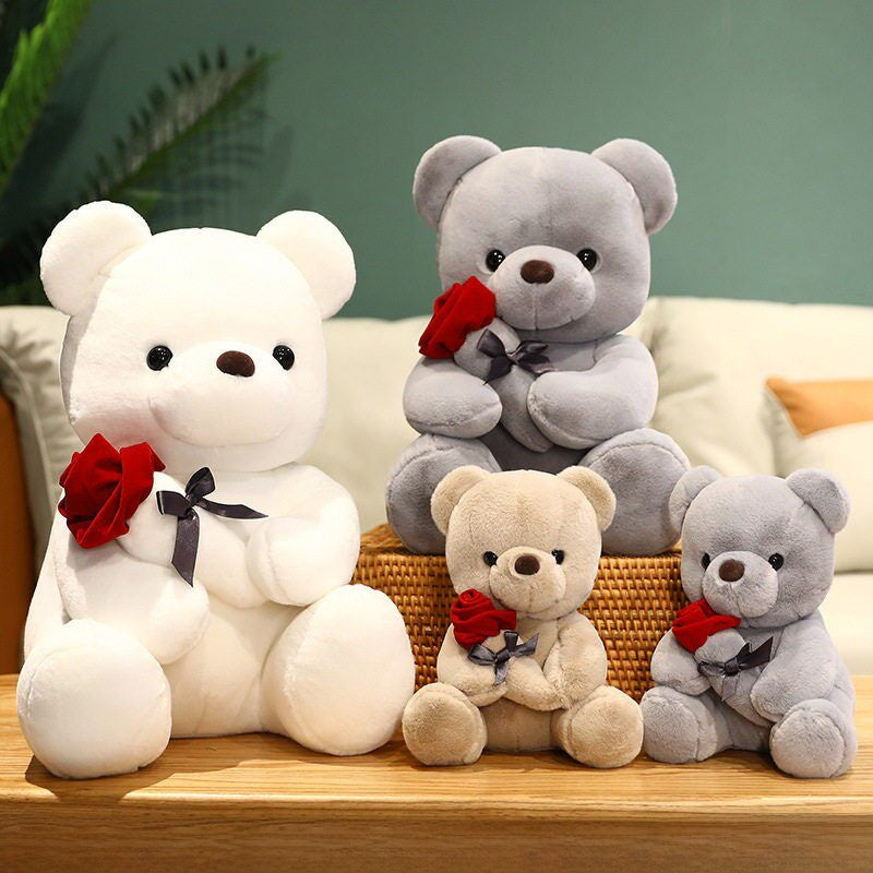 Rose Flower Bear Doll