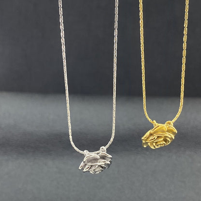 Rose Flower Pendant Titanium Steel Adjustable Necklace