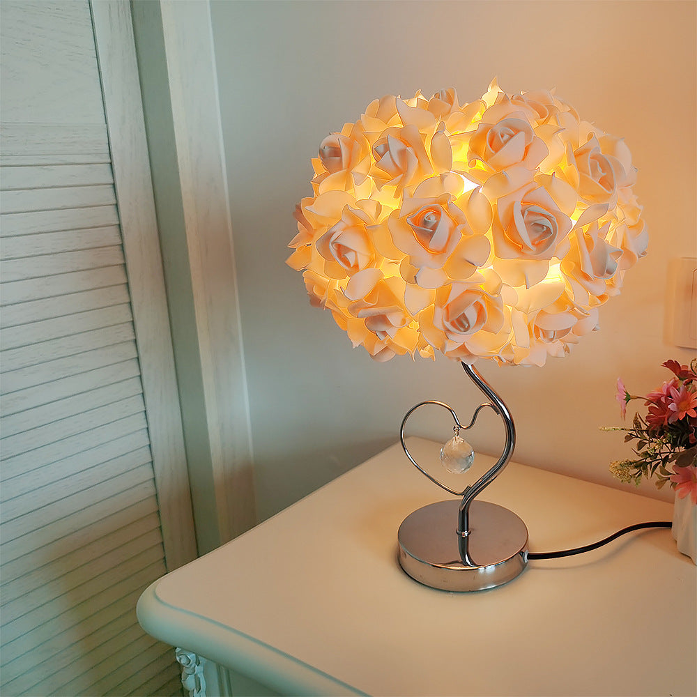 Rose flower table lamp