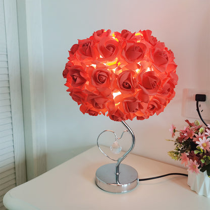 Rose flower table lamp