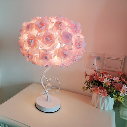 Rose flower table lamp