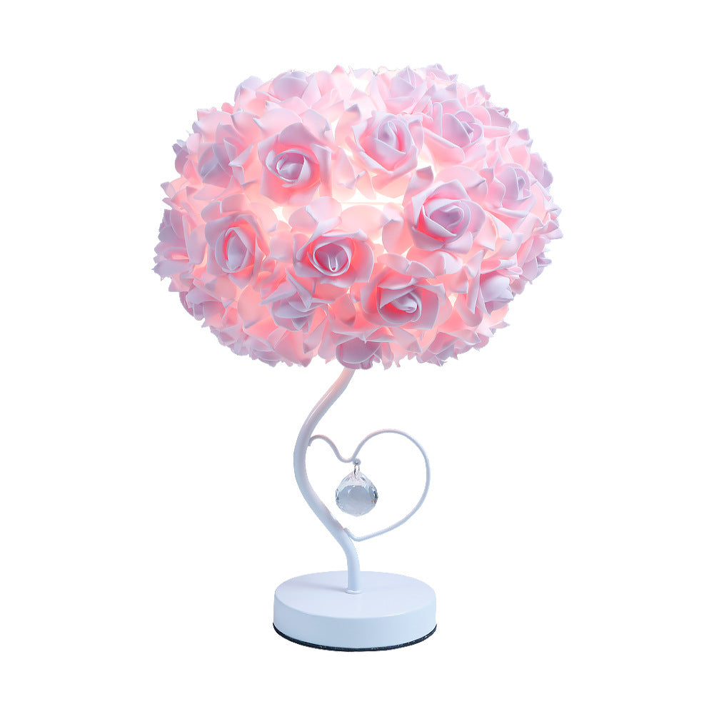 Rose flower table lamp