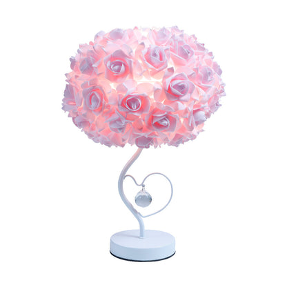 Rose flower table lamp