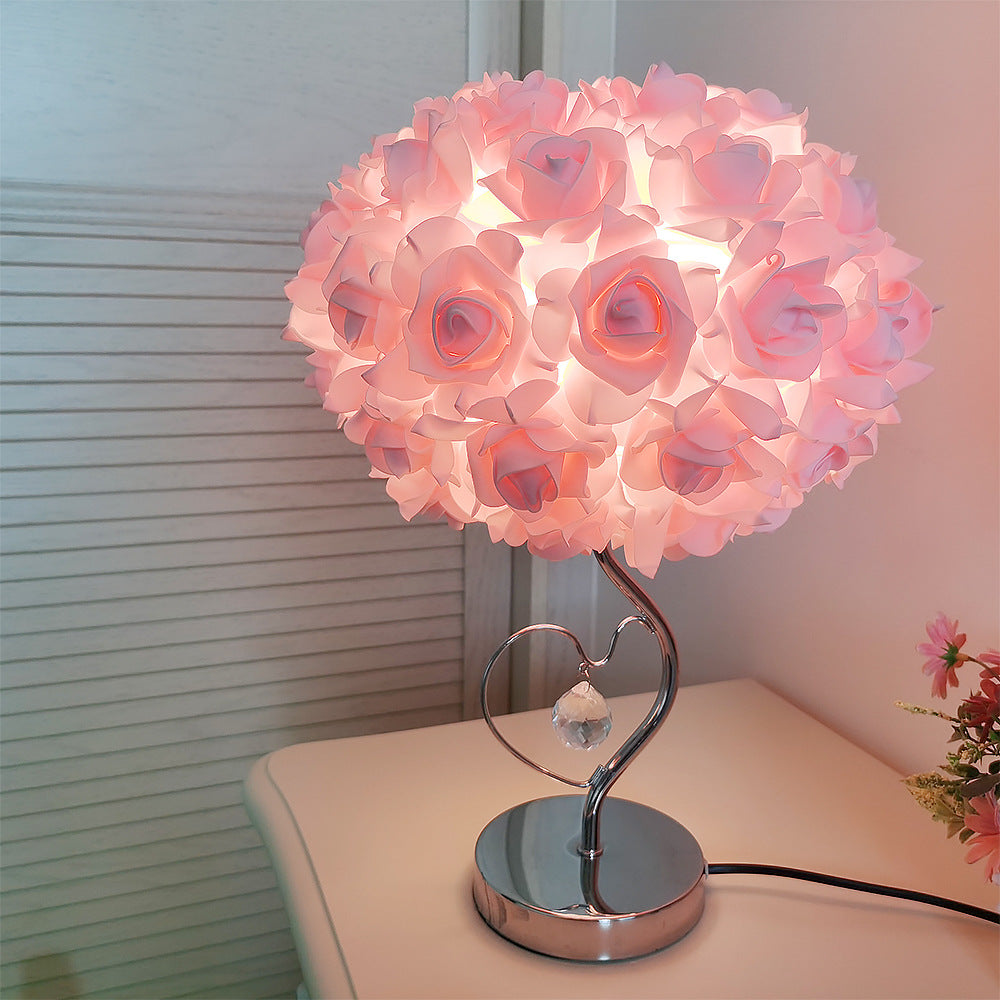 Rose flower table lamp