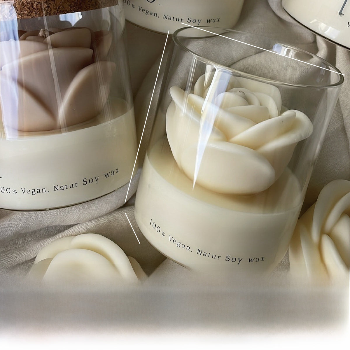 Rose glass candle fragrance