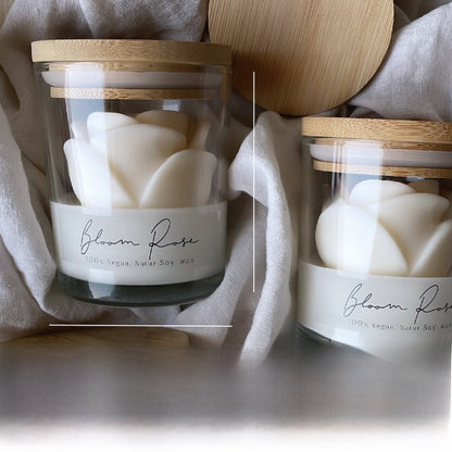 Rose glass candle fragrance
