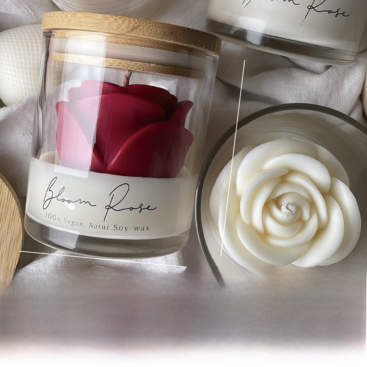 Rose glass candle fragrance