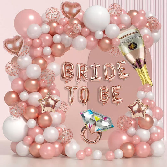 Rose gold balloon set