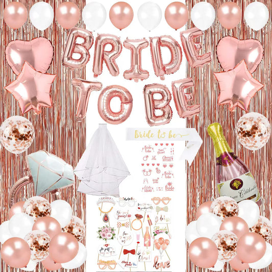 Rose gold balloon set