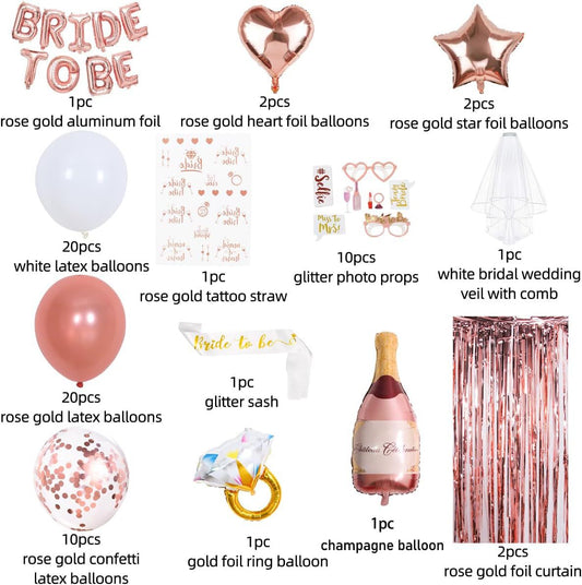 Rose gold balloon set