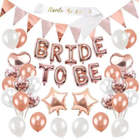 Rose gold balloon set