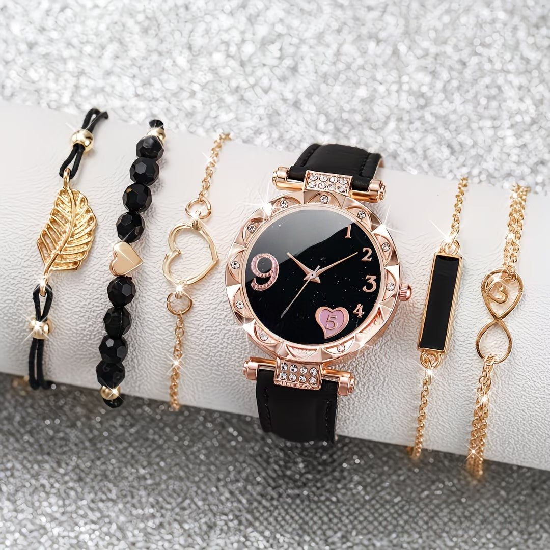 Rose Gold Diamond Accent Quartz Watch