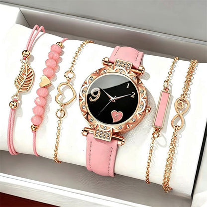 Rose Gold Diamond Accent Quartz Watch