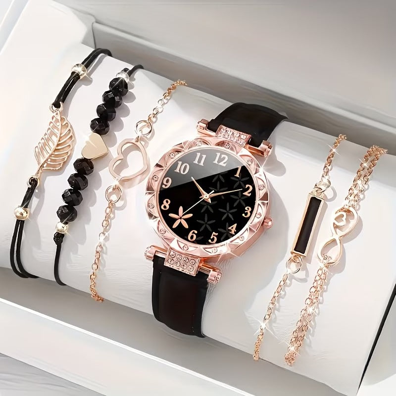 Rose Gold Diamond Accent Quartz Watch