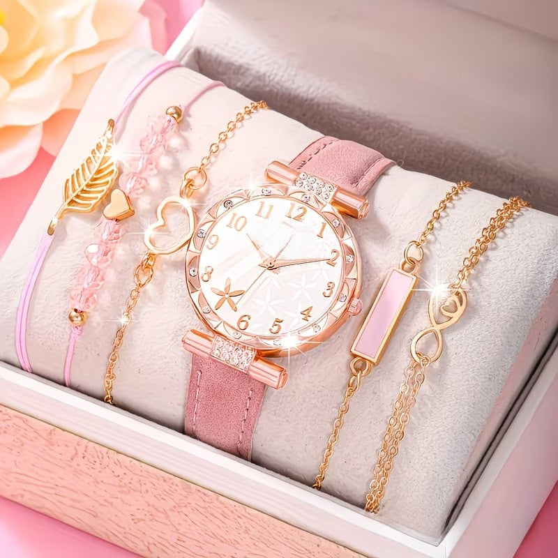 Rose Gold Diamond Accent Quartz Watch