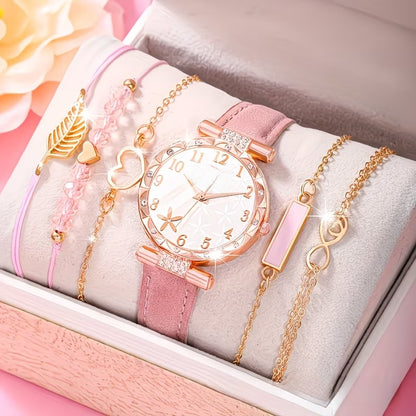 Rose Gold Diamond Accent Quartz Watch