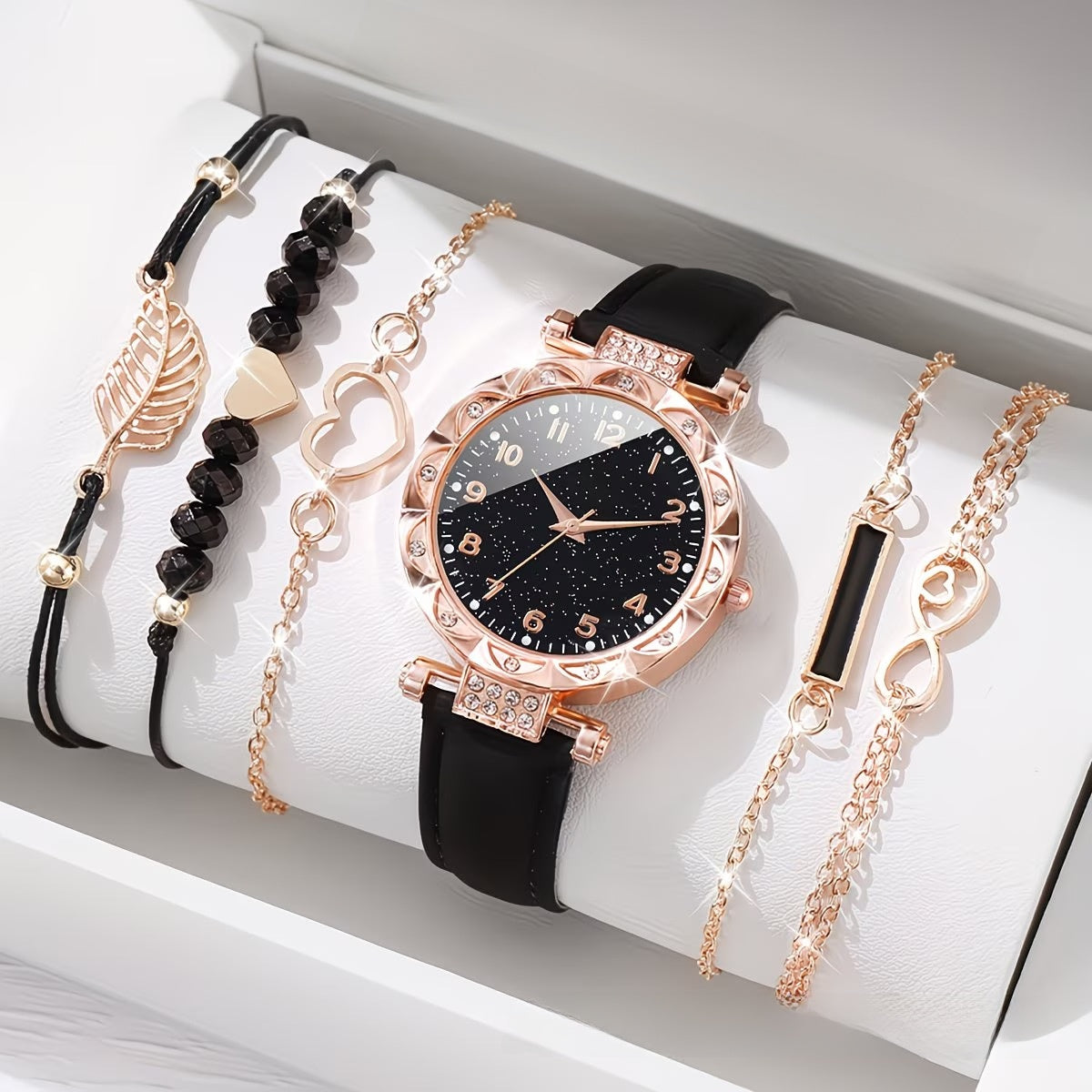 Rose Gold Diamond Accent Quartz Watch