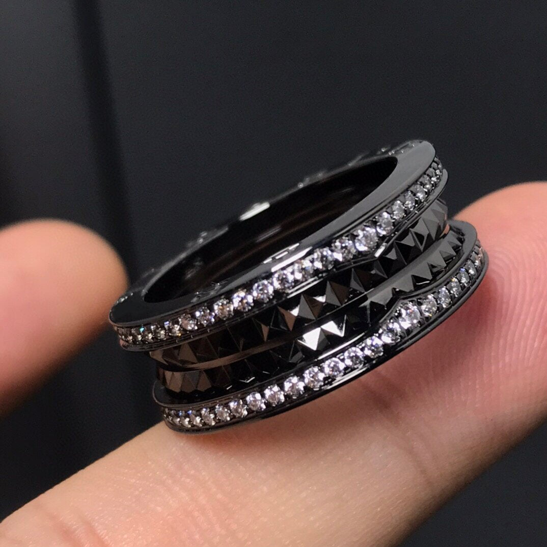Rose Gold Diamond Studded Couple Rings