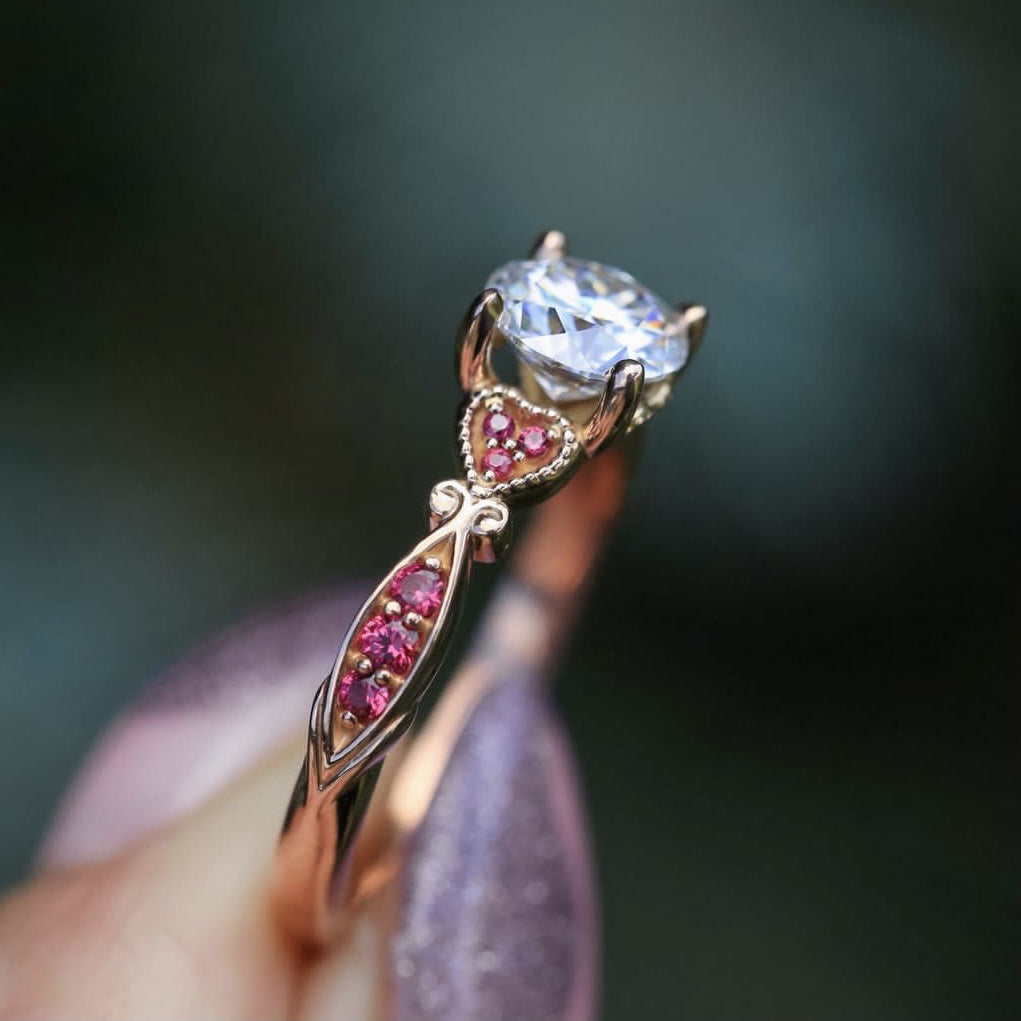 Rose Gold Zircon Ring