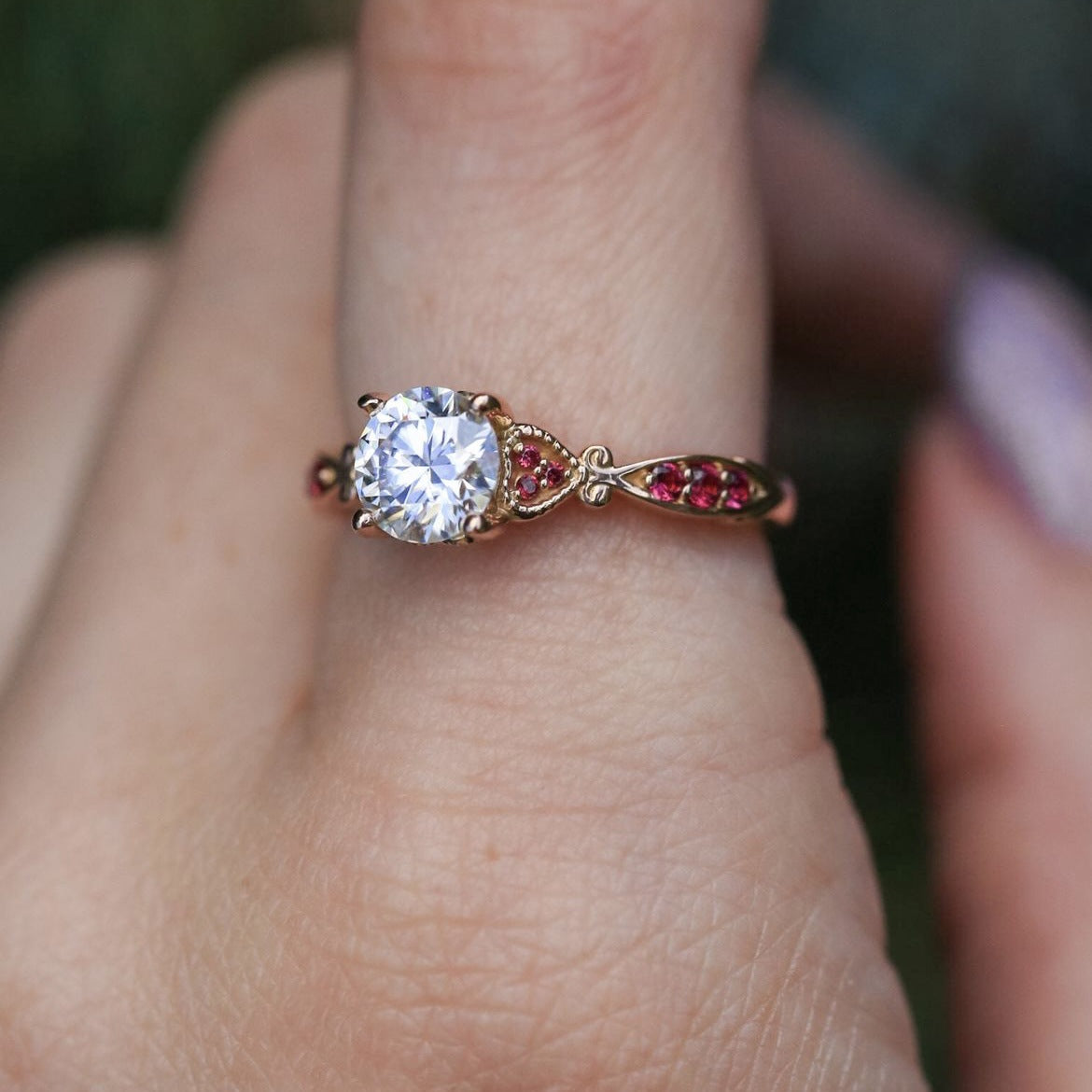 Rose Gold Zircon Ring