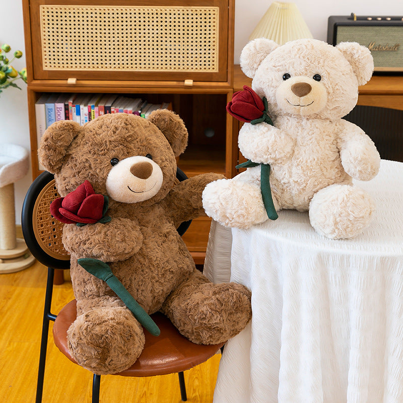 Rose Holding Teddy Bear Doll