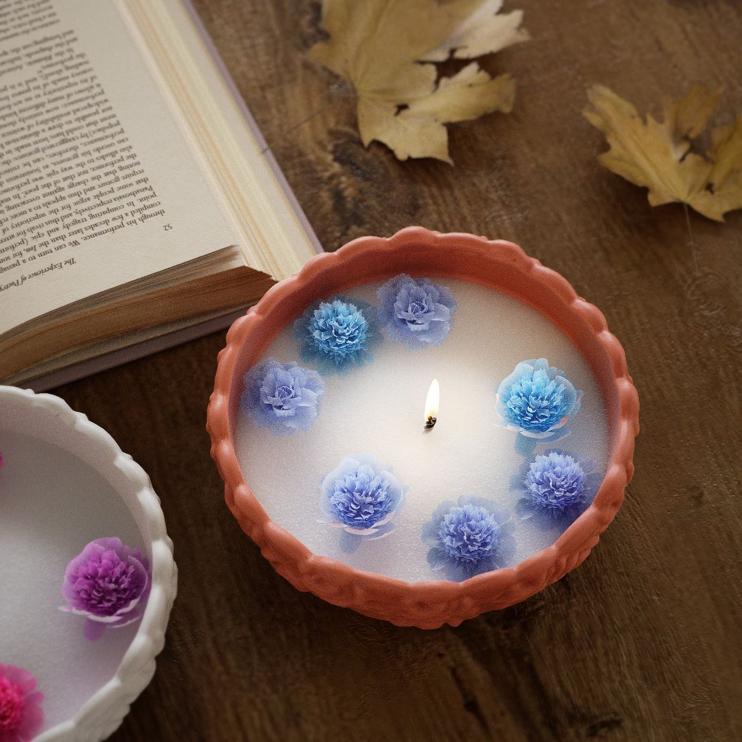 Rose Pattern Silicone Candle Mold Bowl