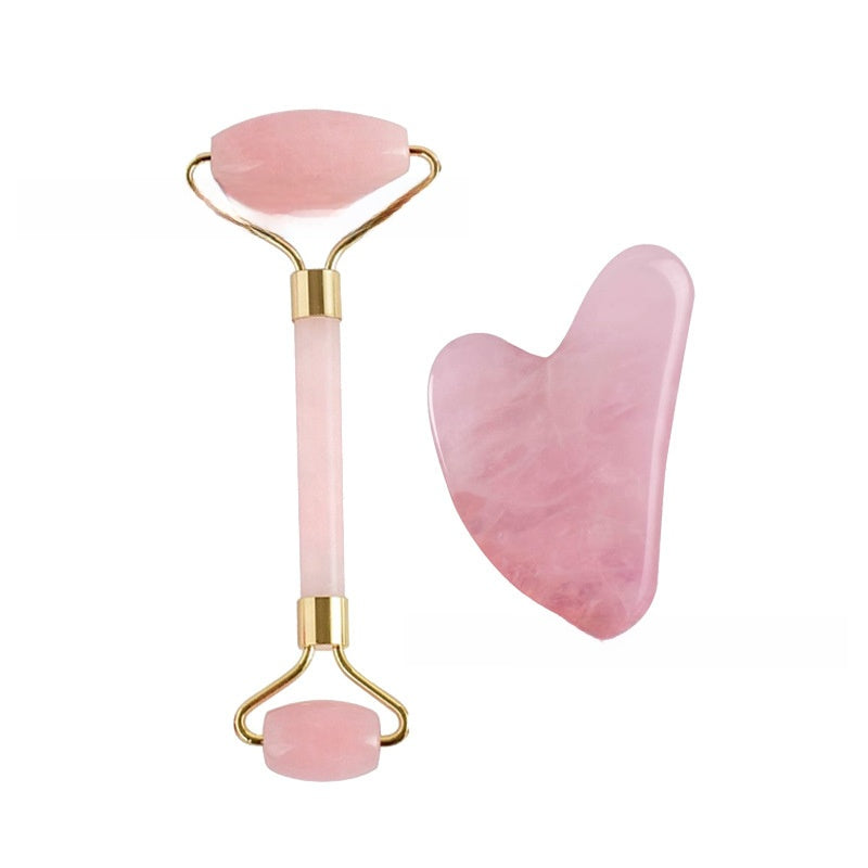 Rose Quartz Facial Roller and Gua Sha Tool