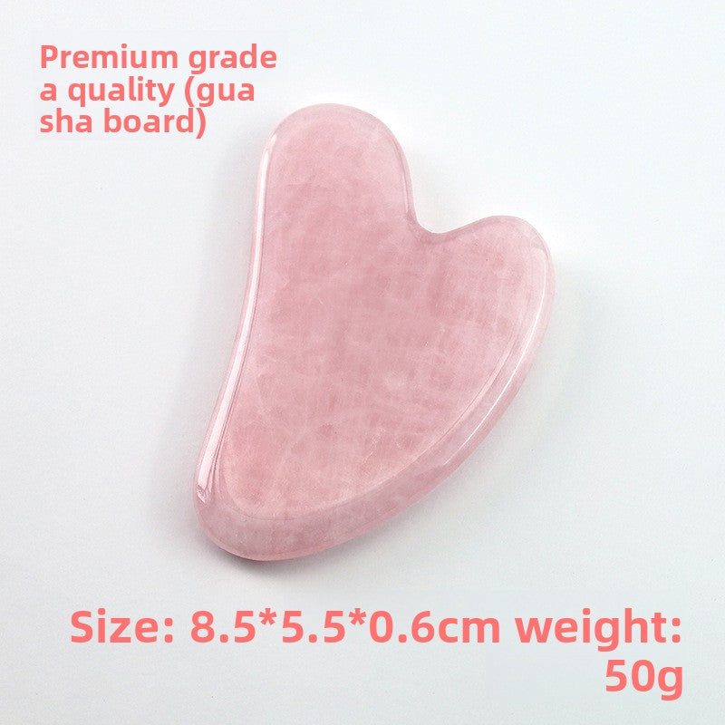 Rose Quartz Facial Roller and Heart Gua Sha