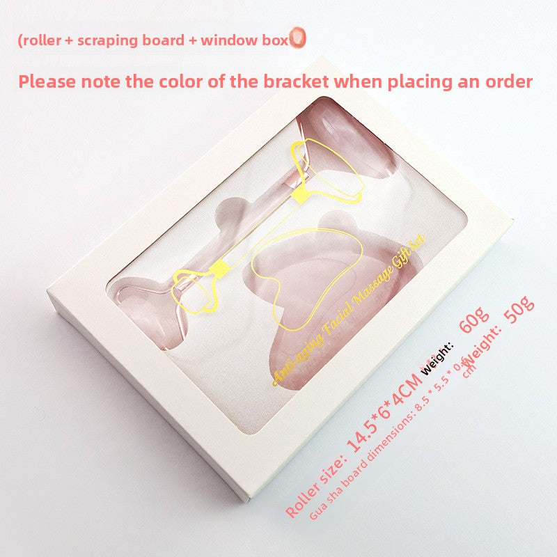 Rose Quartz Facial Roller and Heart Gua Sha