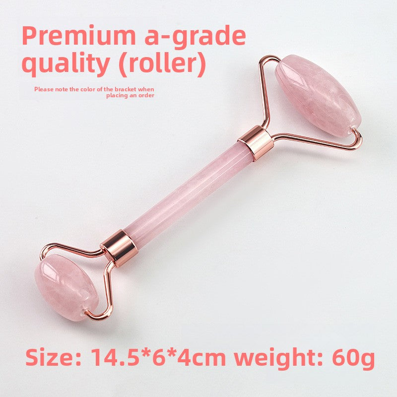 Rose Quartz Facial Roller and Heart Gua Sha