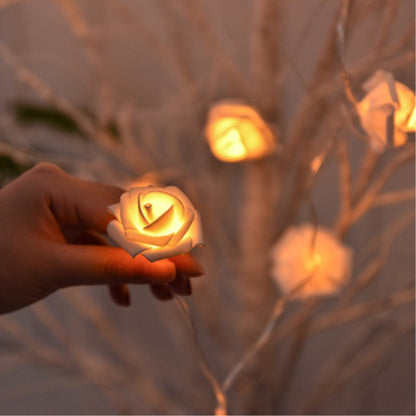 Rose-shaped LED lamp