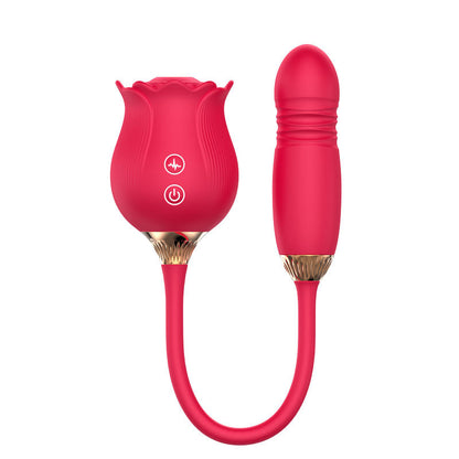 Rose Sucking Telescopic Vibrator for Women