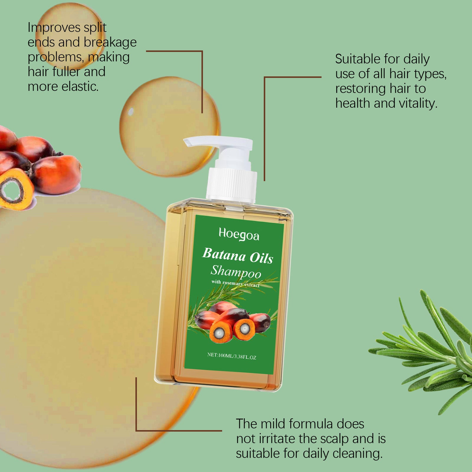 Rosemary Batana Oil Hair Care Shampoo