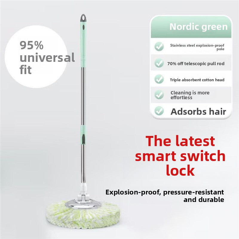 Rotary Mop Bucket with Self Wringing and Handle