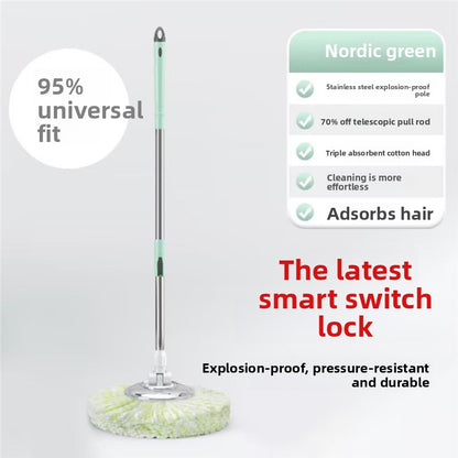 Rotary Mop Bucket with Self Wringing and Handle