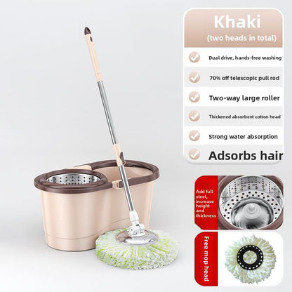 Rotary Mop Bucket with Self Wringing and Handle