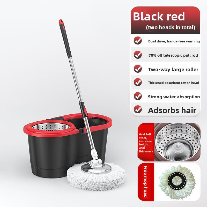 Rotary Mop Bucket with Self Wringing and Handle