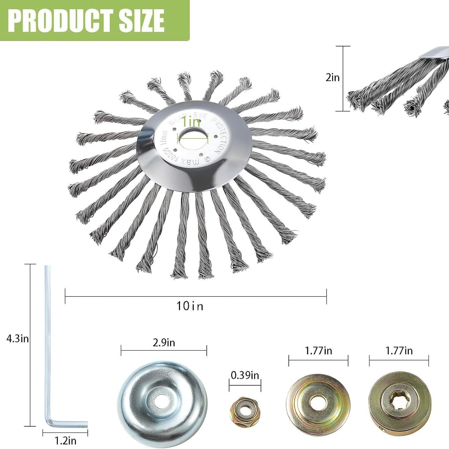 Rotary Steel Wire Weeding Disc Head
