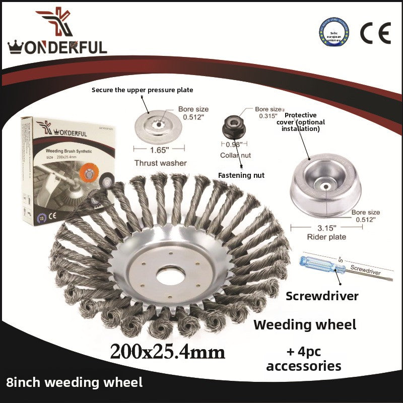 Rotary Steel Wire Weeding Disc Head
